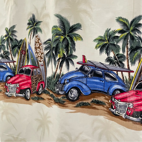 GOHAWAII Hawaii Men's Size XXL Short Sleeve Shirt Vintage Cars Surfboard Beach - Picture 9 of 12